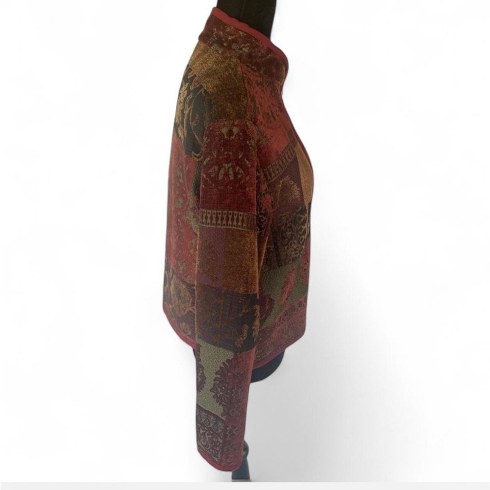 Coldwater Creek Multicolor Patchwork Jacket With … - image 2
